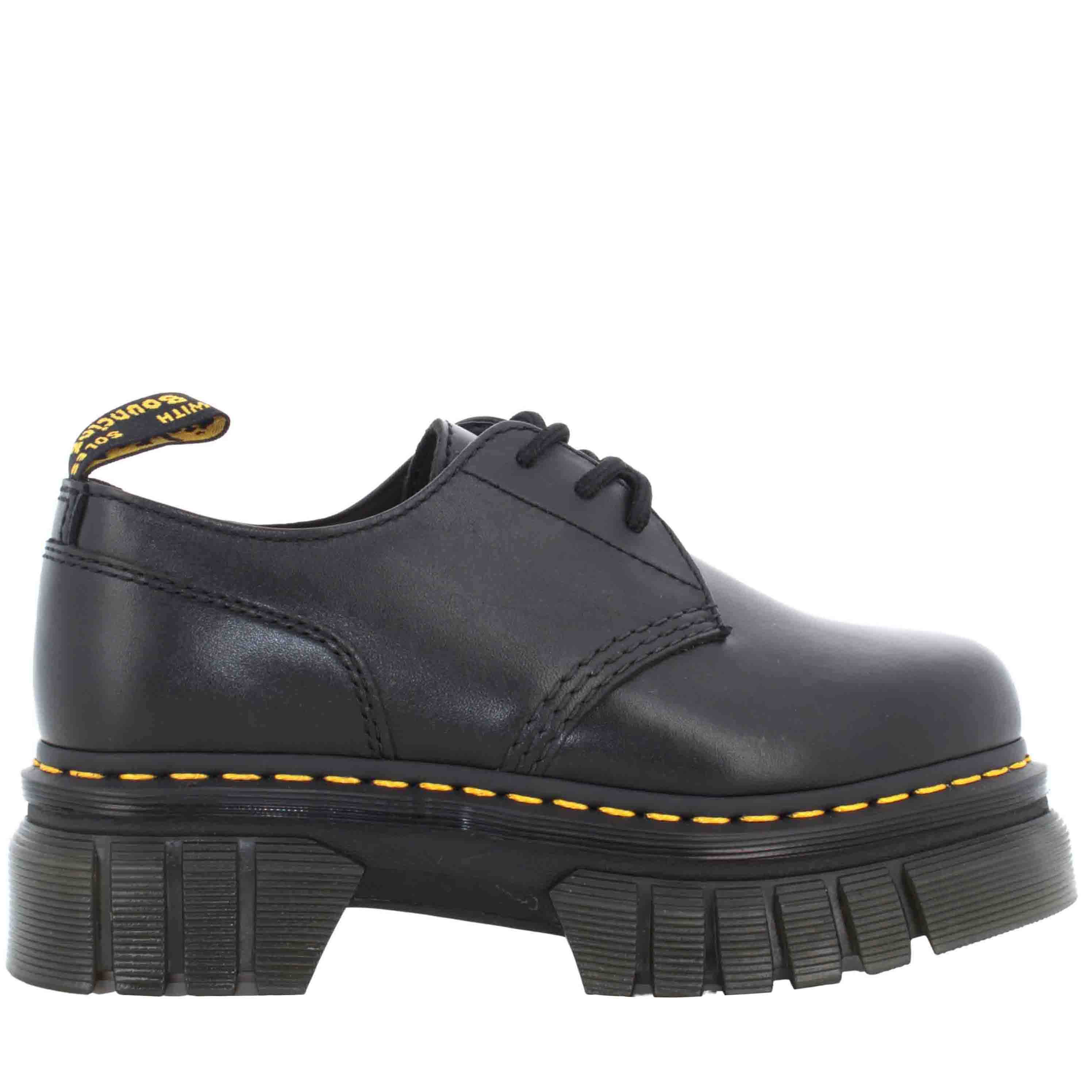 Dr. Martens A23f chaussures &agrave; lacets pour femmes avec plateforme 27147001 AUDRICK 3-EYE SHOE NAPPA LUX