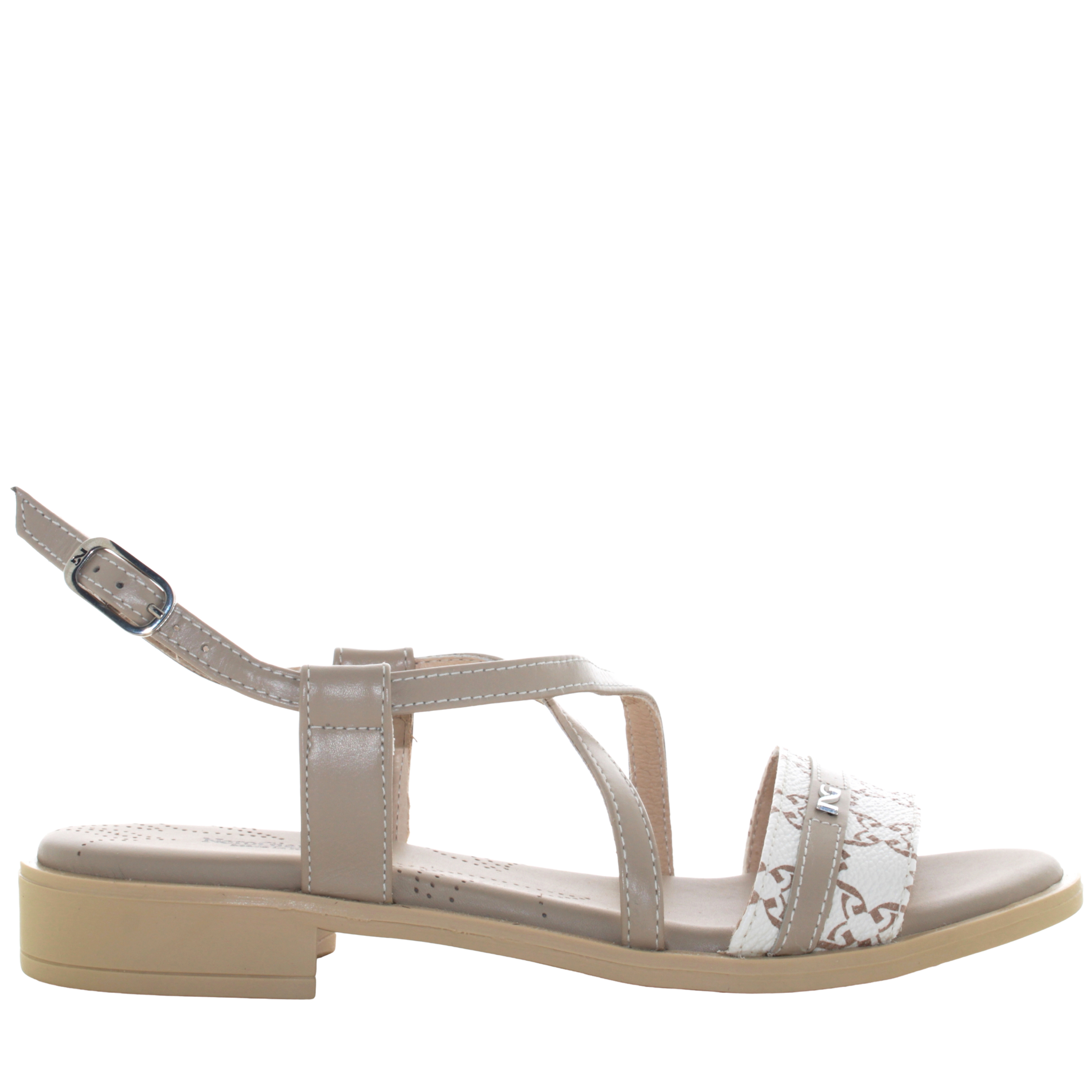 Nero Giardini Sandali Donna In Pelle Beige-lino E513403D412 Nerogiardini